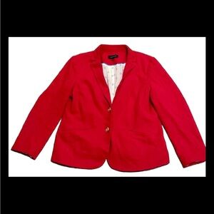 Talbots Red Sweater Blazer Size 14